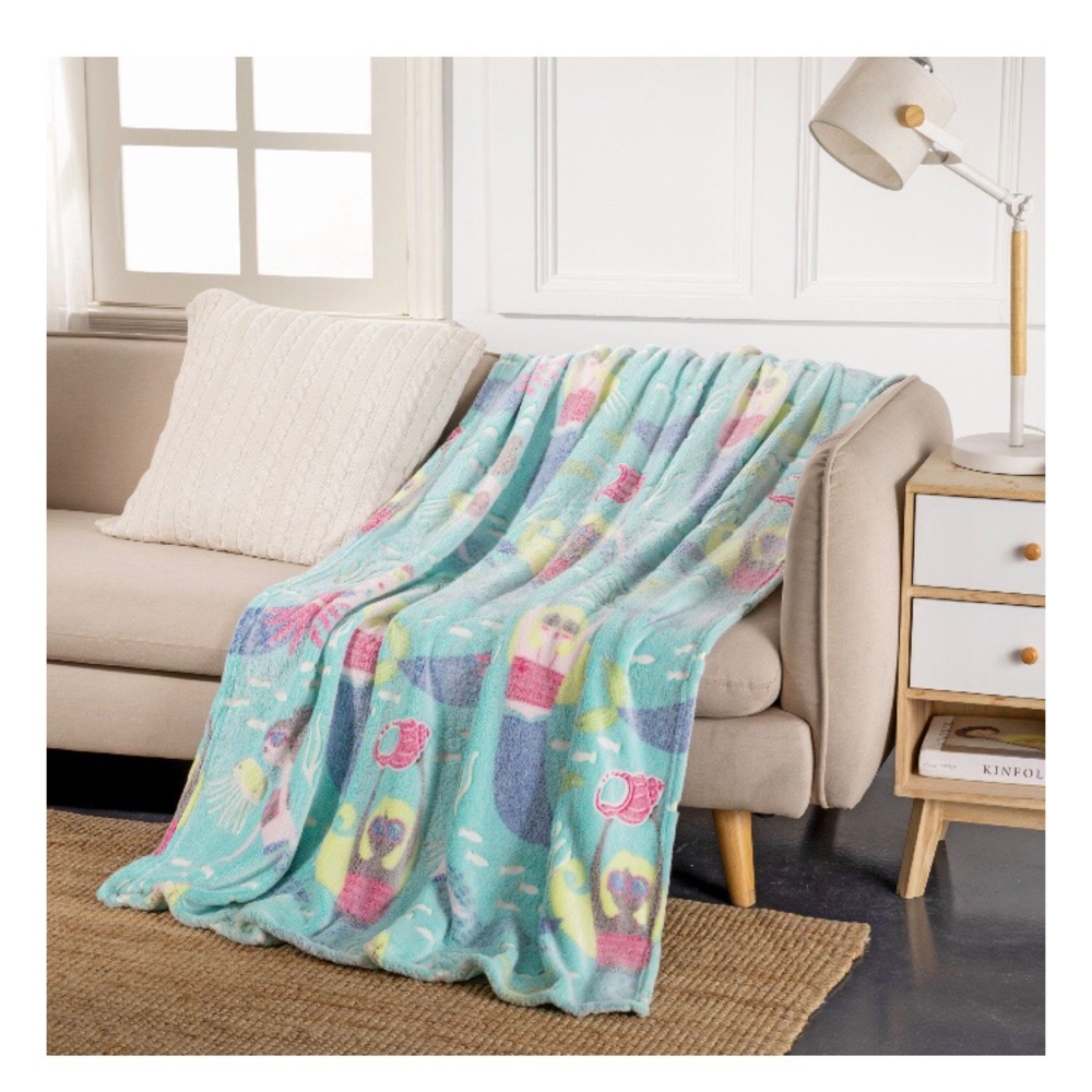 Mermaid Throw,  Glow in the Dark 50 x 60 inch